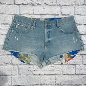 SuperDry High Rise Denim Shorts